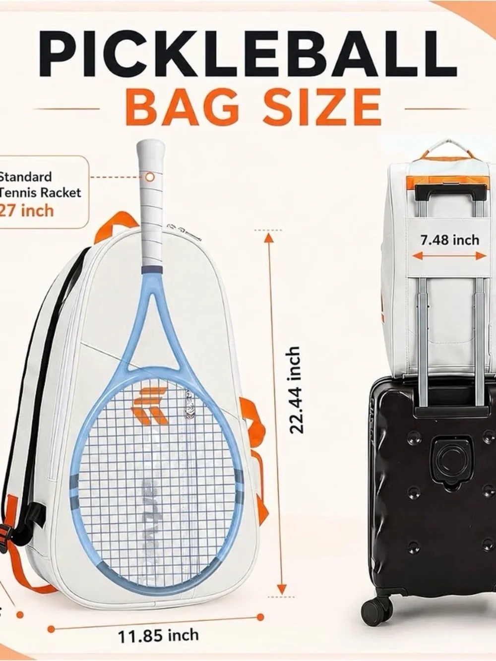 Smartway 40L Pickleball Bag White